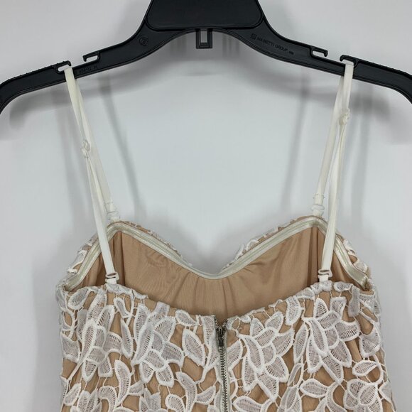 Lulus Dress Ivory Floral Lace Pinnacle of Prestige Strapless Midi - Picture 12 of 16